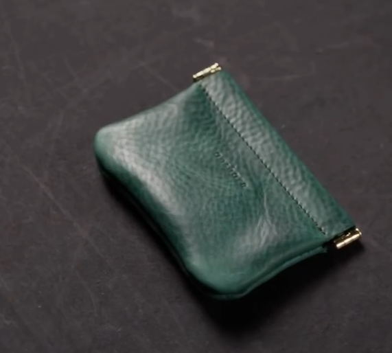Handcrafted Leather Spring-Top Coin Purse
