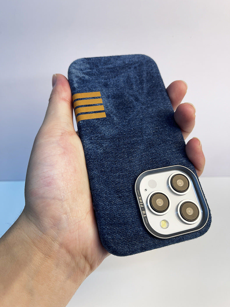 Prémiové vintage plátěné magnetické pouzdro na telefon pro iPhone