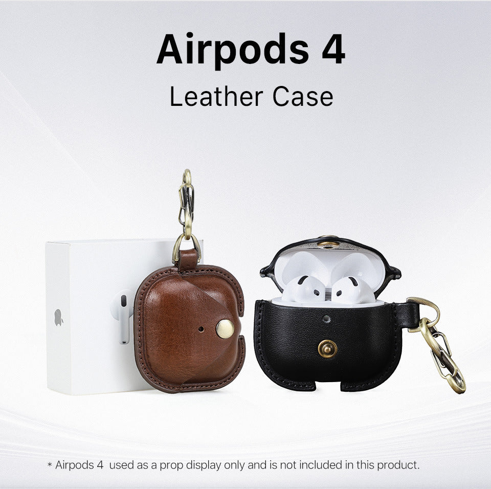 KAKAVY Handcrafted Full-Grain Leather Case for AirPods 4 product image