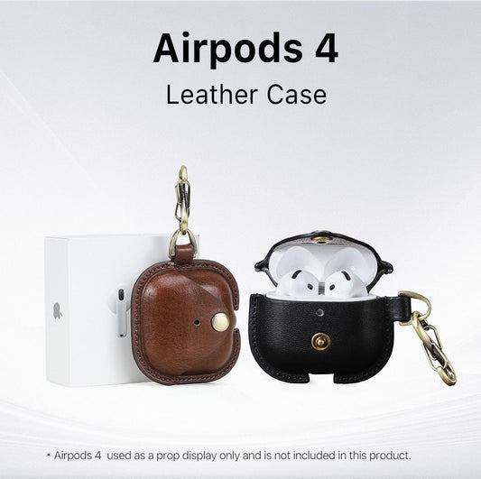 KAKAVY Handcrafted Full-Grain Leather Case for AirPods 4 product image
