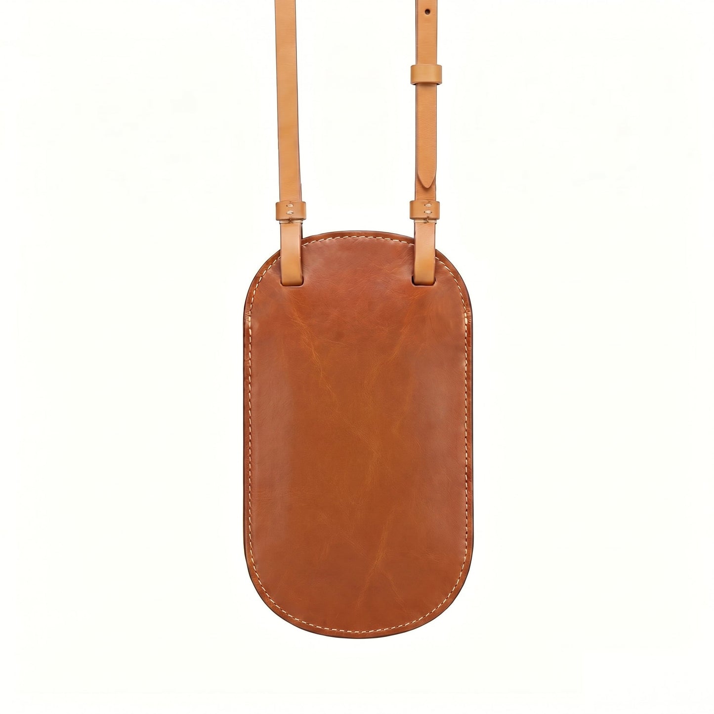 KAKAVY Handmade leather phone bag with shoulder strap detail image 3