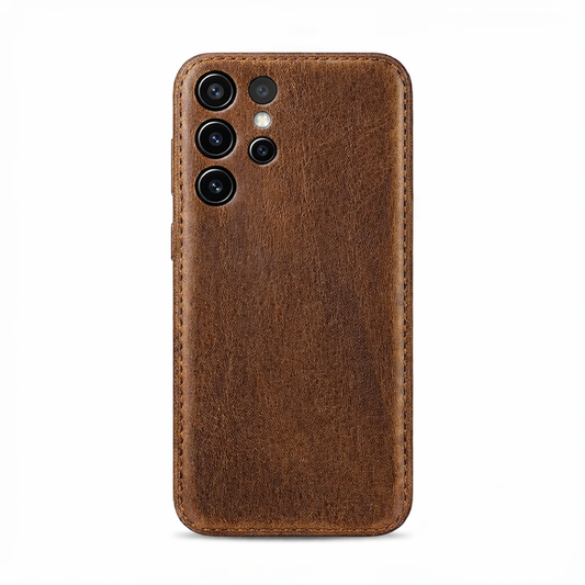 KAKAVY Handcrafted Vegetable-Tanned Leather Samsung Case - Vintage Patina Edition product image