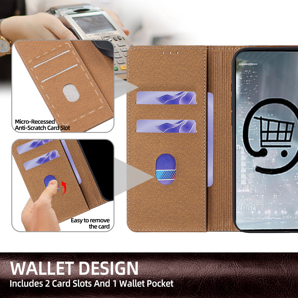 KAKAVY Genuine Full-Grain Cowhide Leather Wallet Phone Case detail image 2