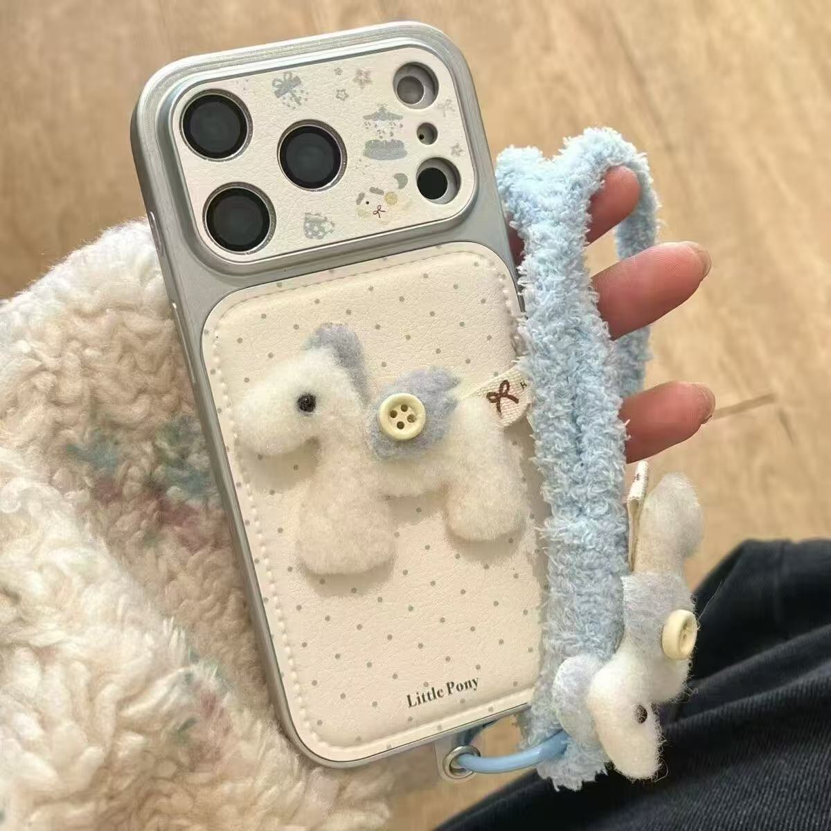 Pouzdro na iPhone Polka Dot Pony – roztomilý luxusní měkký obal odolný proti nárazům