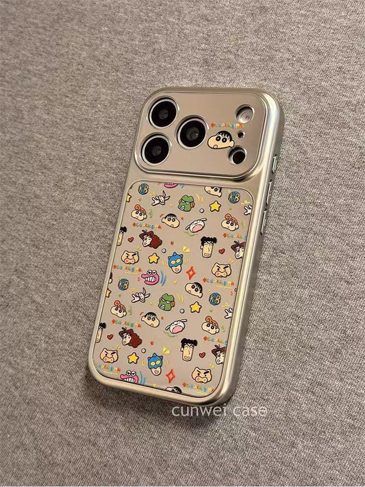 Full Mirror Cartoon iPhone Case – Cute Luxury Shockproof Cover