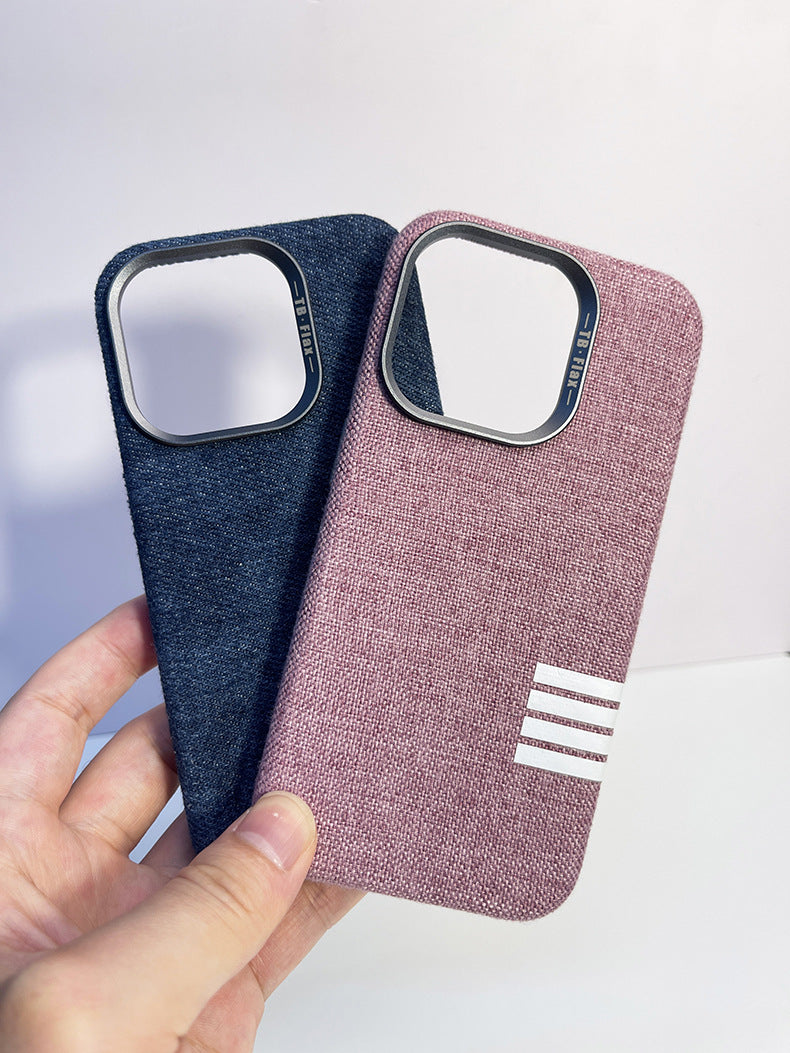 Prémiové vintage plátěné magnetické pouzdro na telefon pro iPhone
