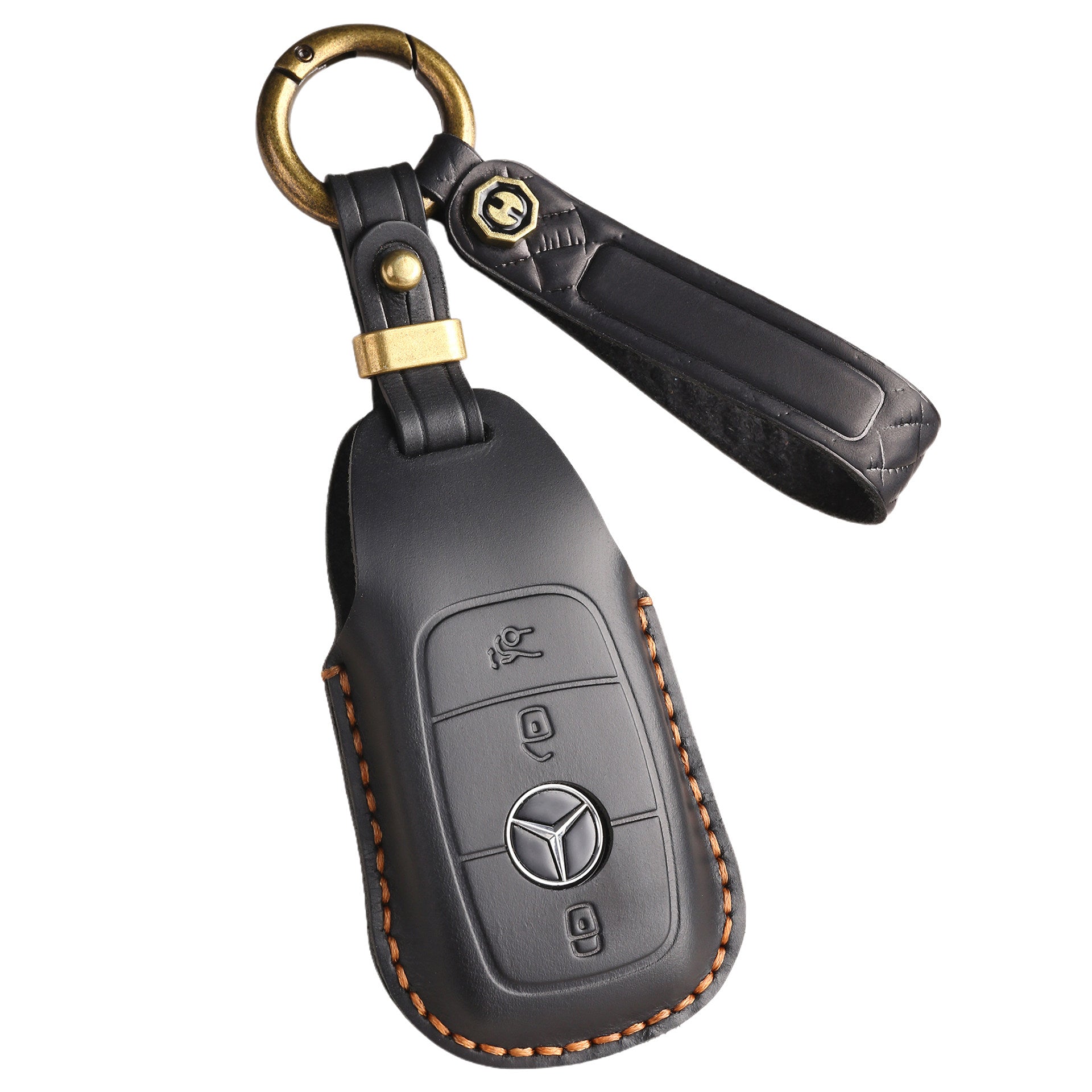 KAKAVY Top Grain Leather Mercedes Key Case detail image 3
