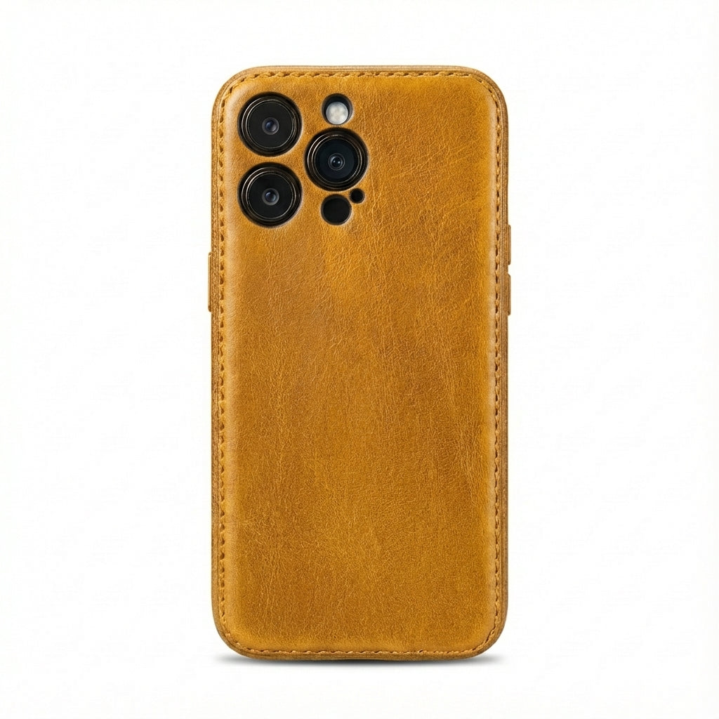 Kakavy Handcrafted Vegetable-Tanned Leather iPhone Case - Vintage Patina Edition detail image 7
