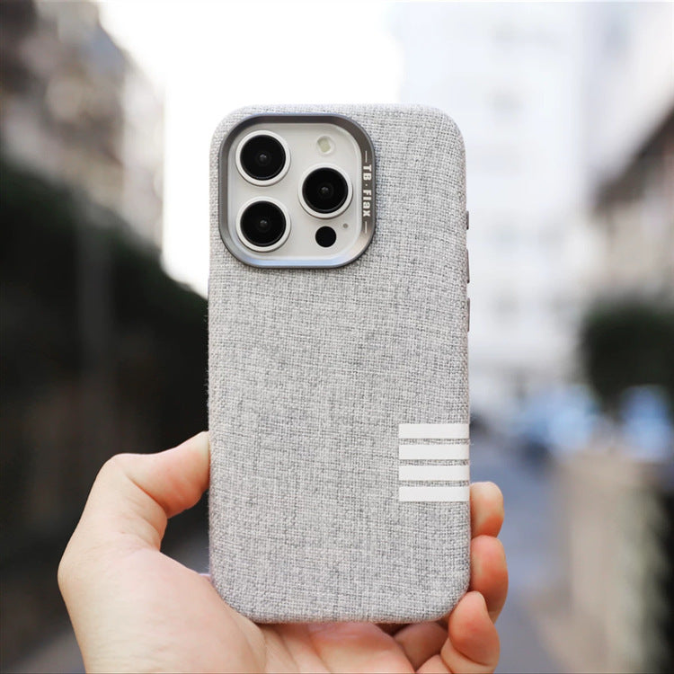 Prémiové vintage plátěné magnetické pouzdro na telefon pro iPhone