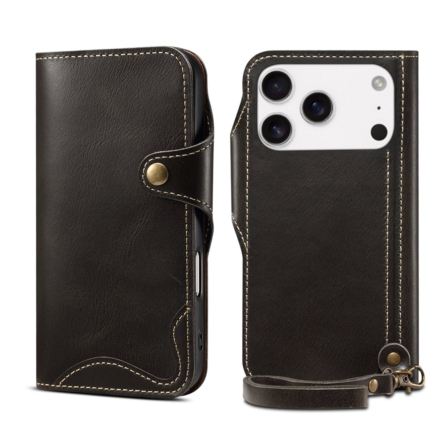 KAKAVY Genuine Leather Flip Case for iPhone detail image 8