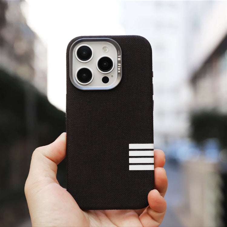Prémiové vintage plátěné magnetické pouzdro na telefon pro iPhone