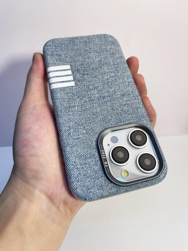 Prémiové vintage plátěné magnetické pouzdro na telefon pro iPhone
