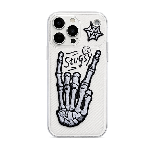 Gothic Skeleton Embroidered Phone iphone 17 Case