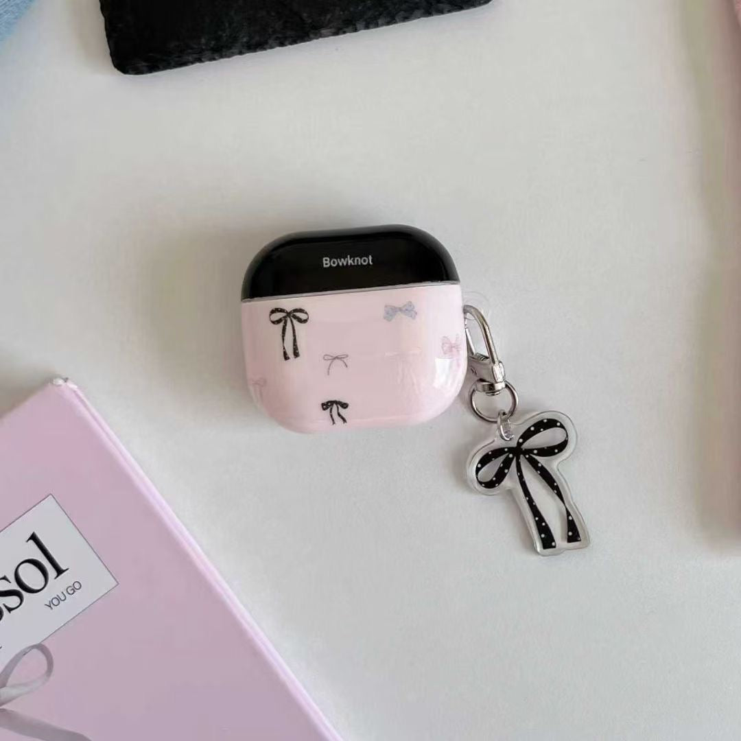 Pouzdro na sluchátka Pink Bow se stuhou