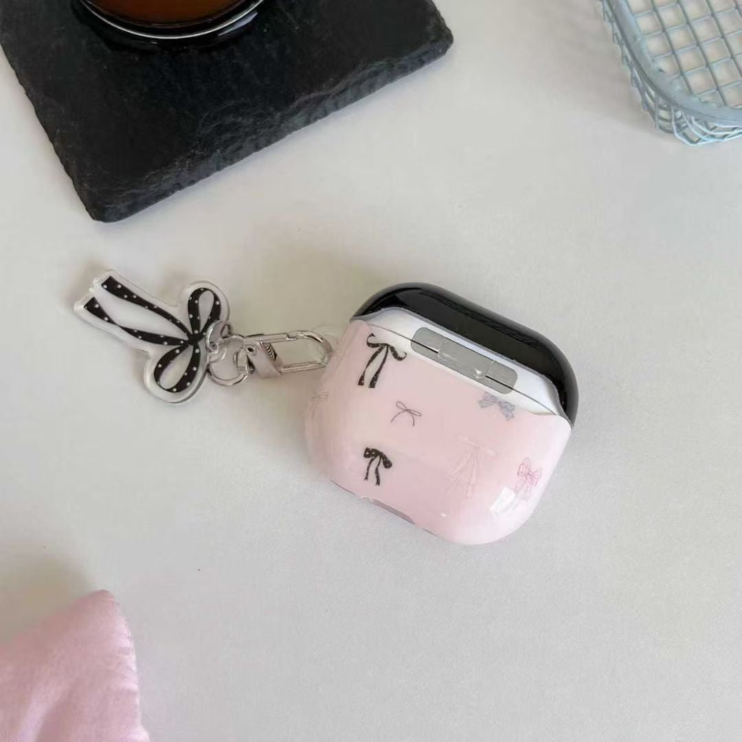 Pouzdro na sluchátka Pink Bow se stuhou