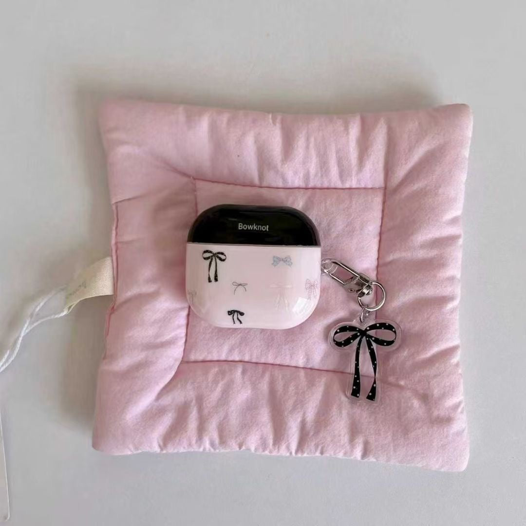 Pouzdro na sluchátka Pink Bow se stuhou
