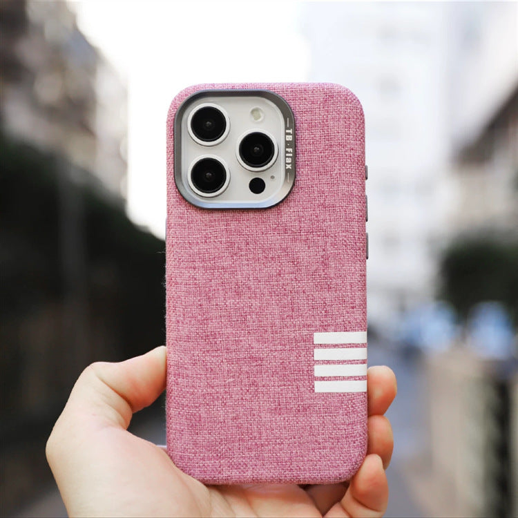 Prémiové vintage plátěné magnetické pouzdro na telefon pro iPhone