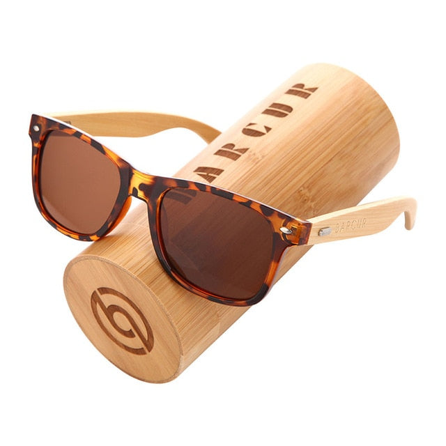 BARCUR Gepolariseerde Bamboe Zonnebril Mannen Houten zonnebril Vrouwen Merk Originele Houten Bril Oculos de sol masculino