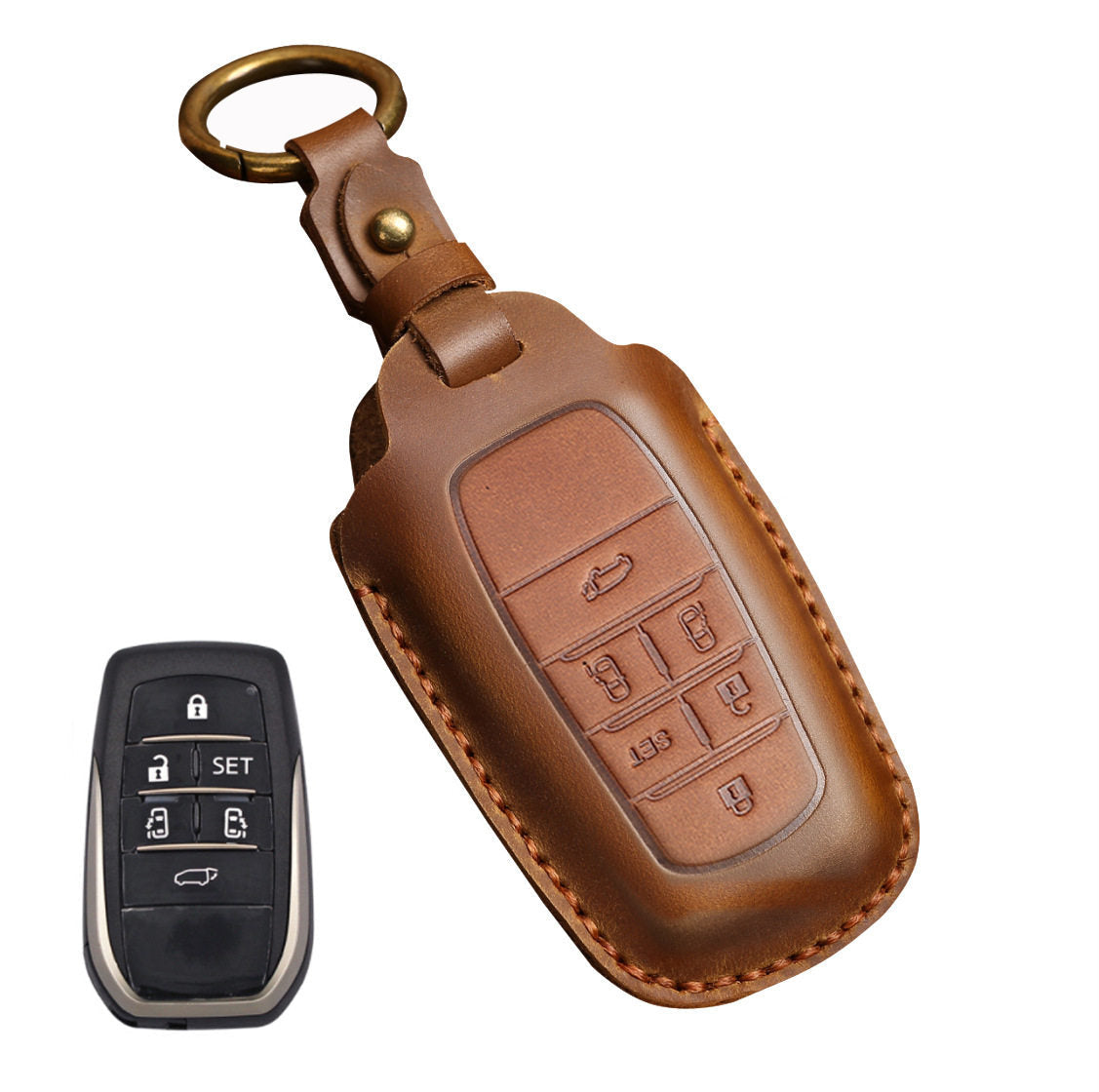 KAKAVY Top Grain Leather Toyota key Case detail image 15