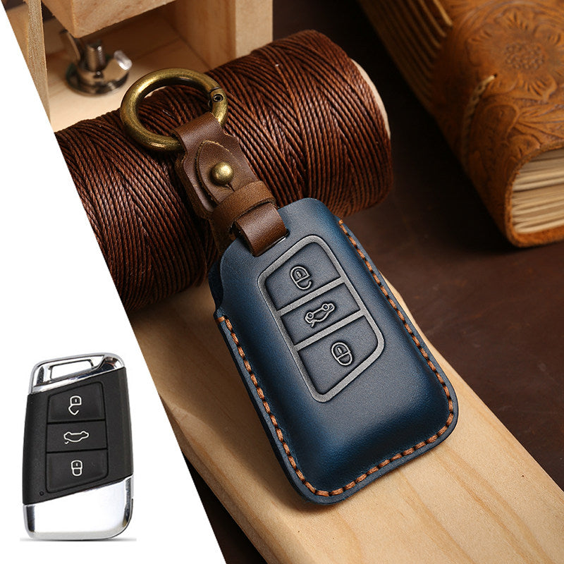 KAKAVY Top Grain Leather Volkswagen key Case detail image 4